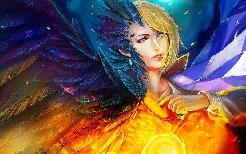 Winged Character with Blonde Hair