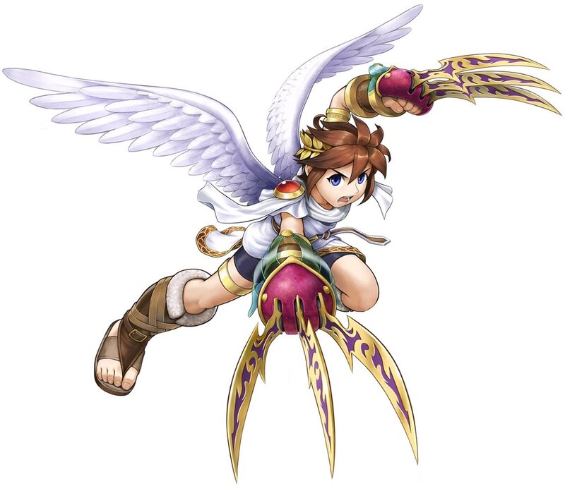 Winged Character with Claws — White, Dynamic