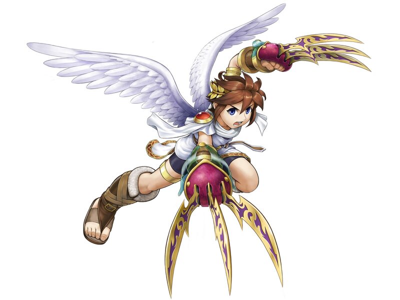 Winged Character with Claws — White