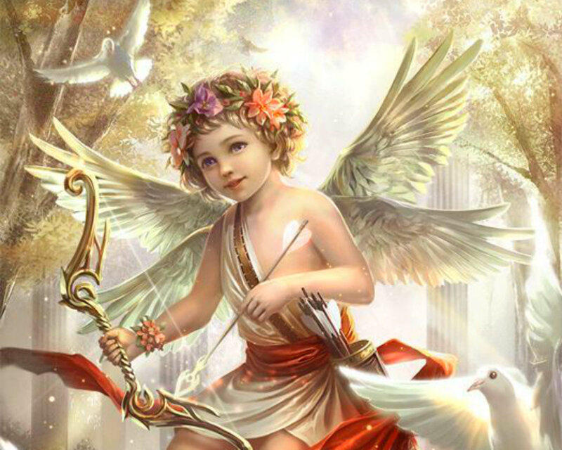 Winged Cherub with Bow
