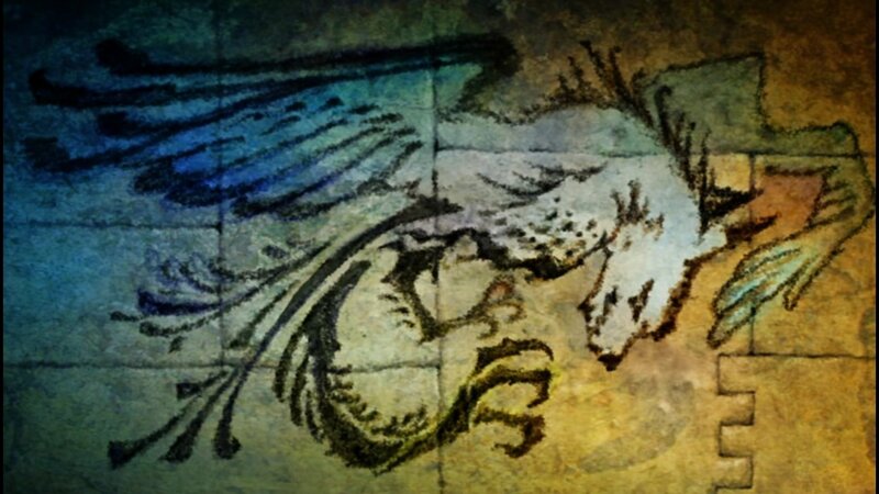 Winged Creature on Stone