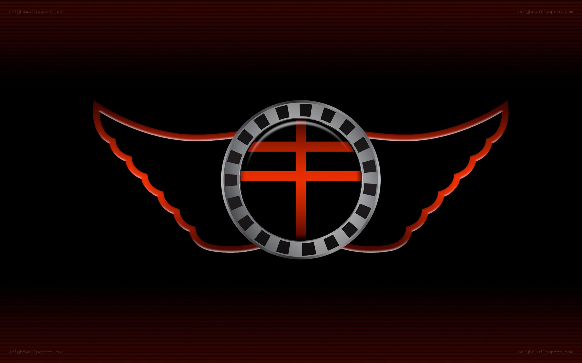 winged cross emblem