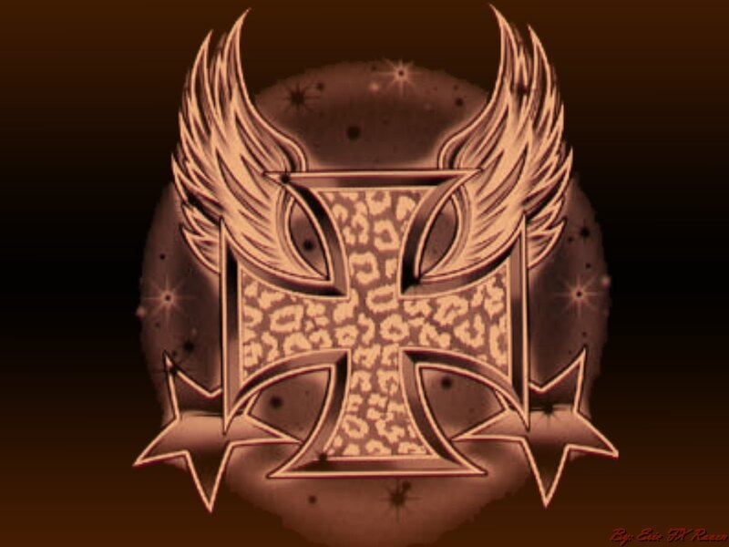 Winged Cross with Stars