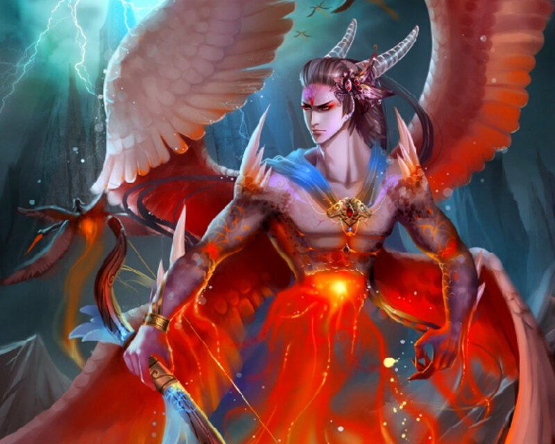 Winged Demon Warrior — Red