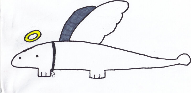 Winged Dinosaur with Halo