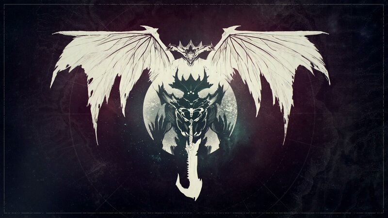 Winged Dragon Creature — Black