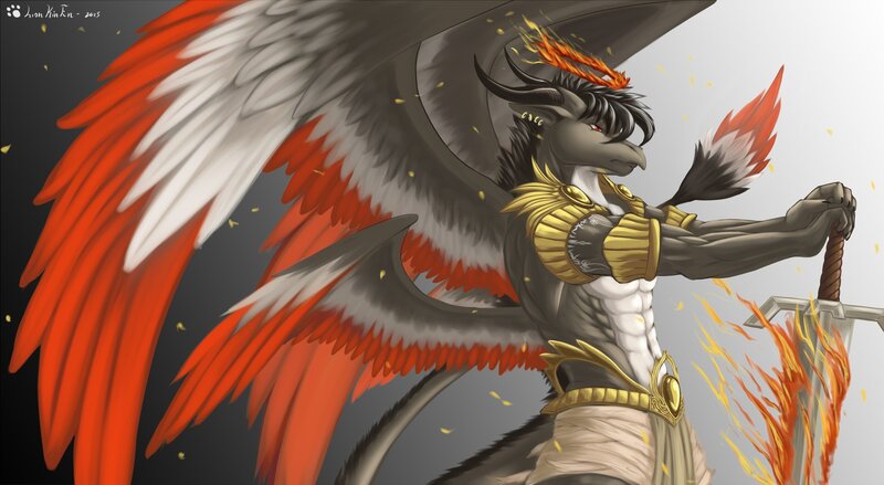 Winged Dragon Warrior — Red