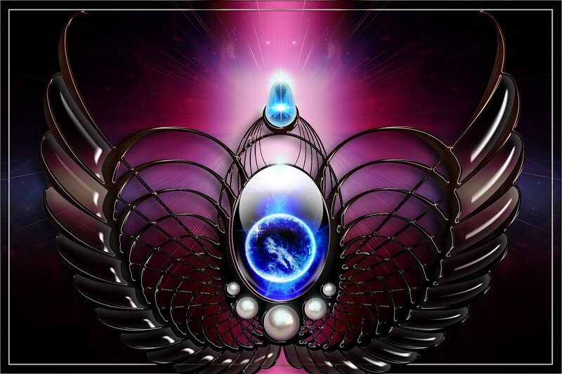 Winged Emblem with Planet