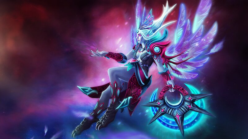 Winged Female Character — Purple