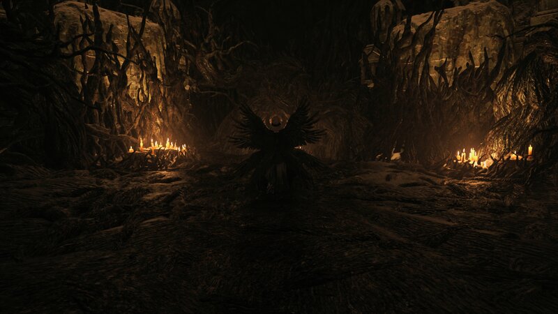 Winged Figure in Cave