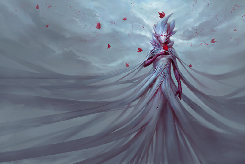 Winged Figure in White Robe