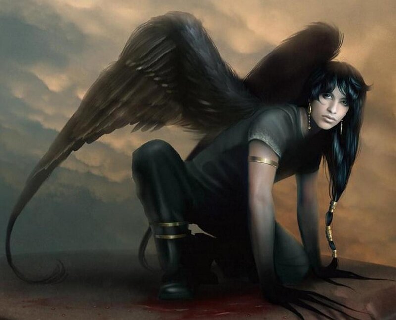 Winged Figure Kneeling