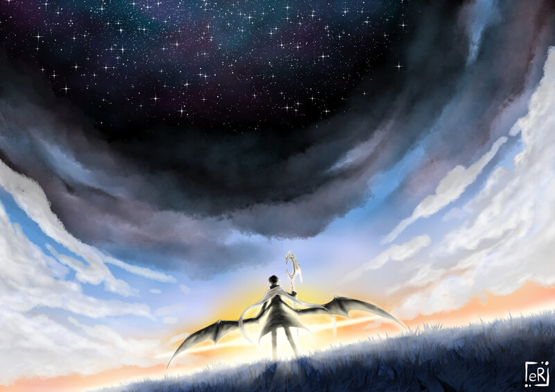 Winged Figure on Hill