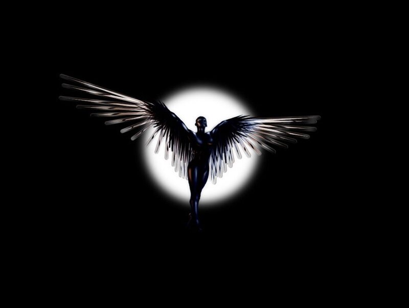 Winged Figure Silhouette