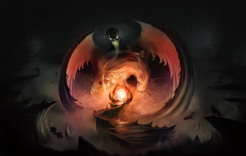 Winged Figure with Fire Orb