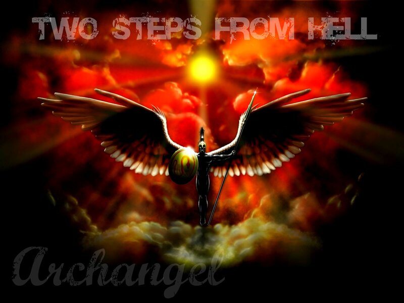 Winged Figure with Spear — Red, Dramatic