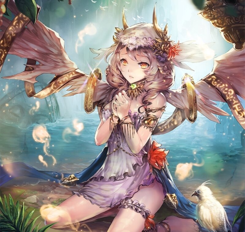 Winged Girl with Bird