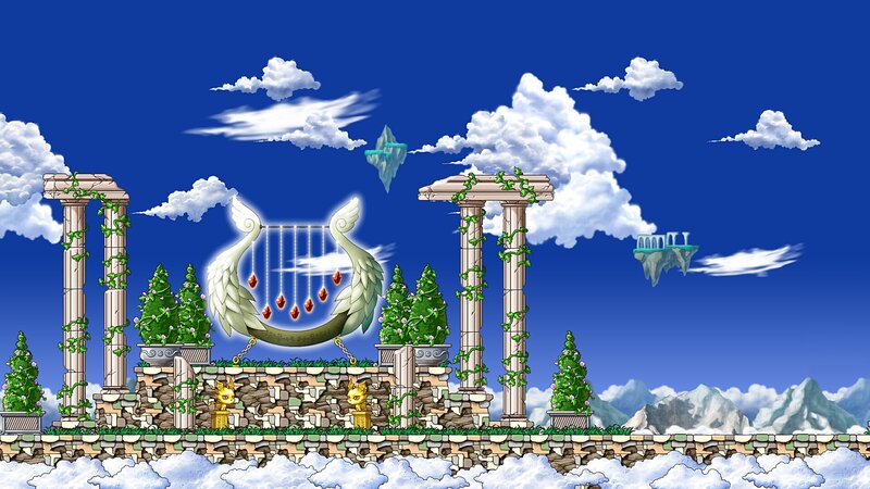 Winged Harp on Platform