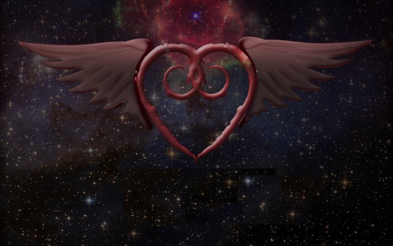 winged heart in space