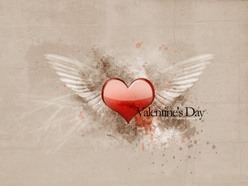 winged heart valentine design