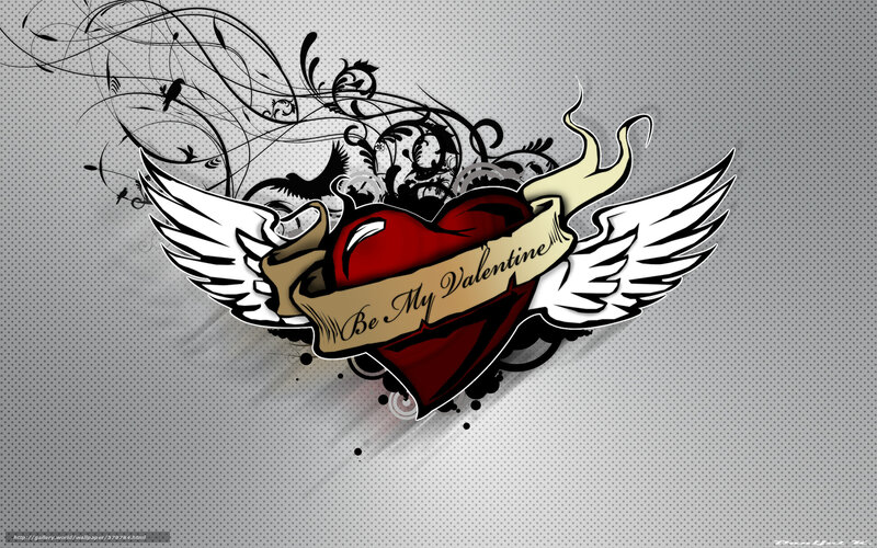 winged heart valentine design