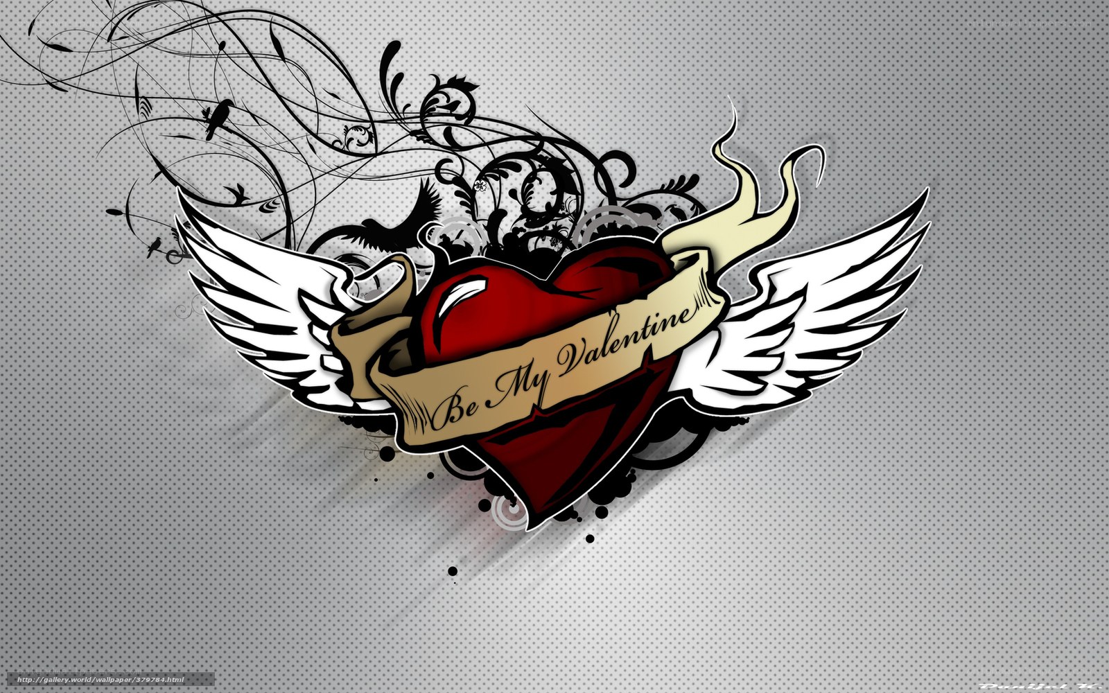 winged heart valentine design