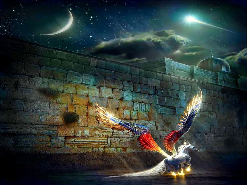 Winged Horse at Night