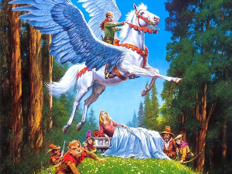 Winged Horse in Forest
