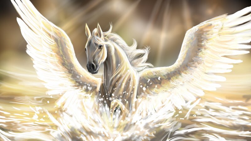 Winged Horse in Motion