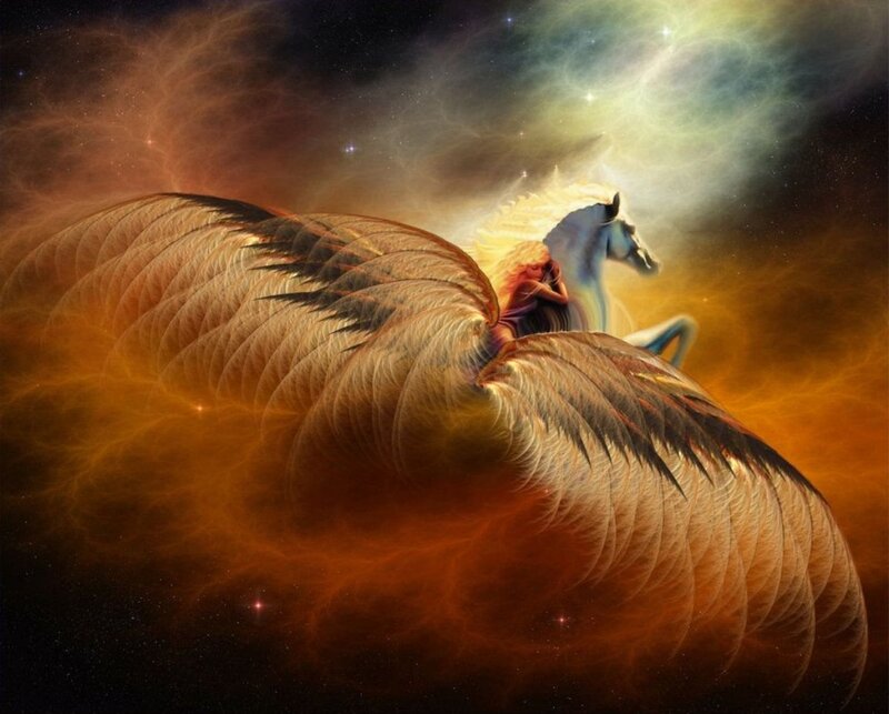 Winged Horse in Space