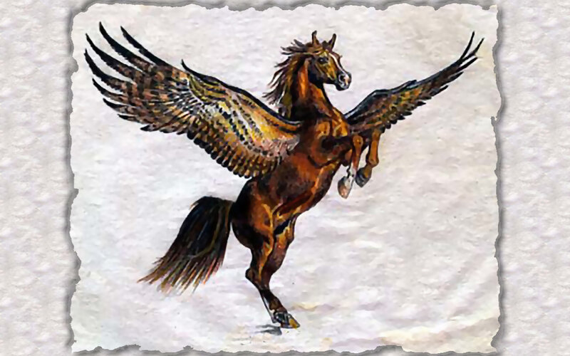 Winged Horse Pegasus — Brown