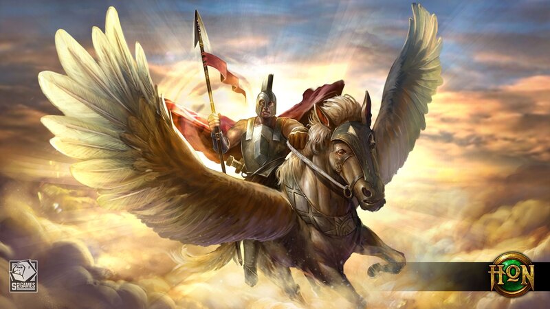 Winged Horse Rider — Gold
