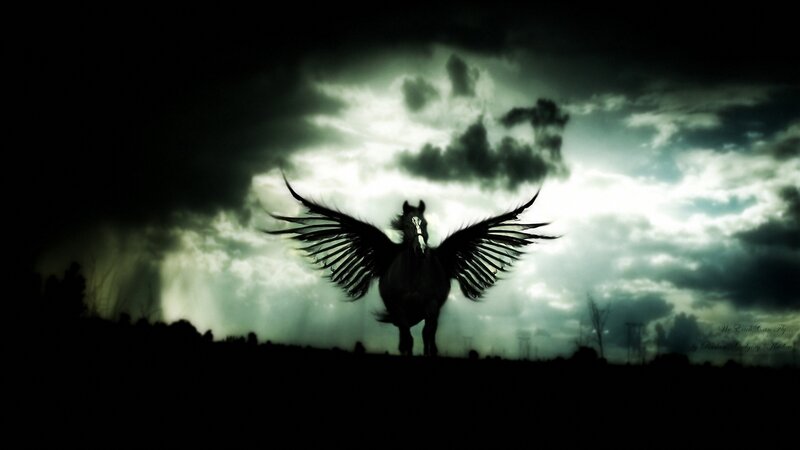 Winged Horse Silhouette