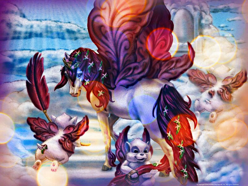 Winged Horse with Creatures