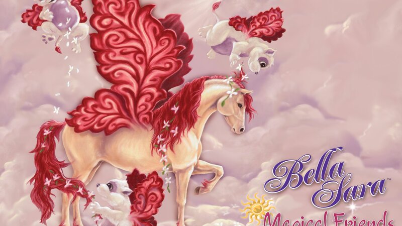 Winged Horse with Puppies