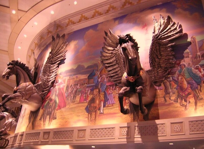 Winged Horses Sculpture