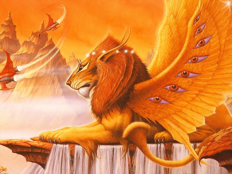 Winged Lion with Eyes