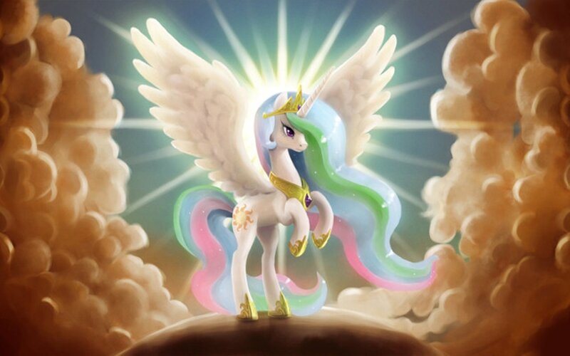 Winged Pony with Rainbow Mane