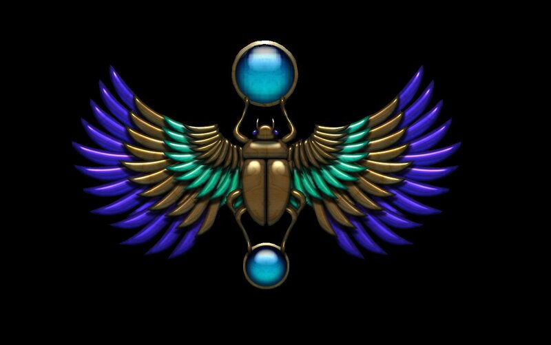 Winged Scarab Beetle
