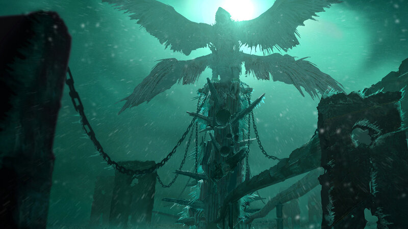 Winged Statue Underwater