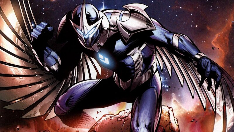 Winged Superhero in Armor