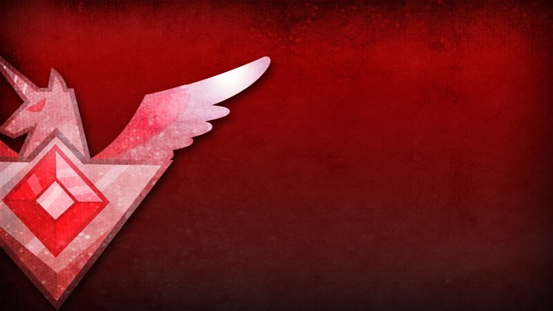 Winged Unicorn Emblem — Red