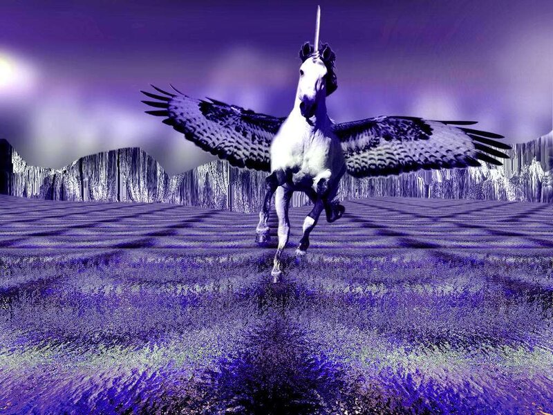 Winged Unicorn Running