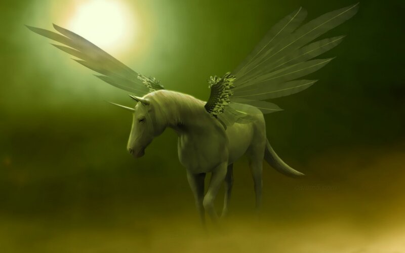 Winged Unicorn with Horn