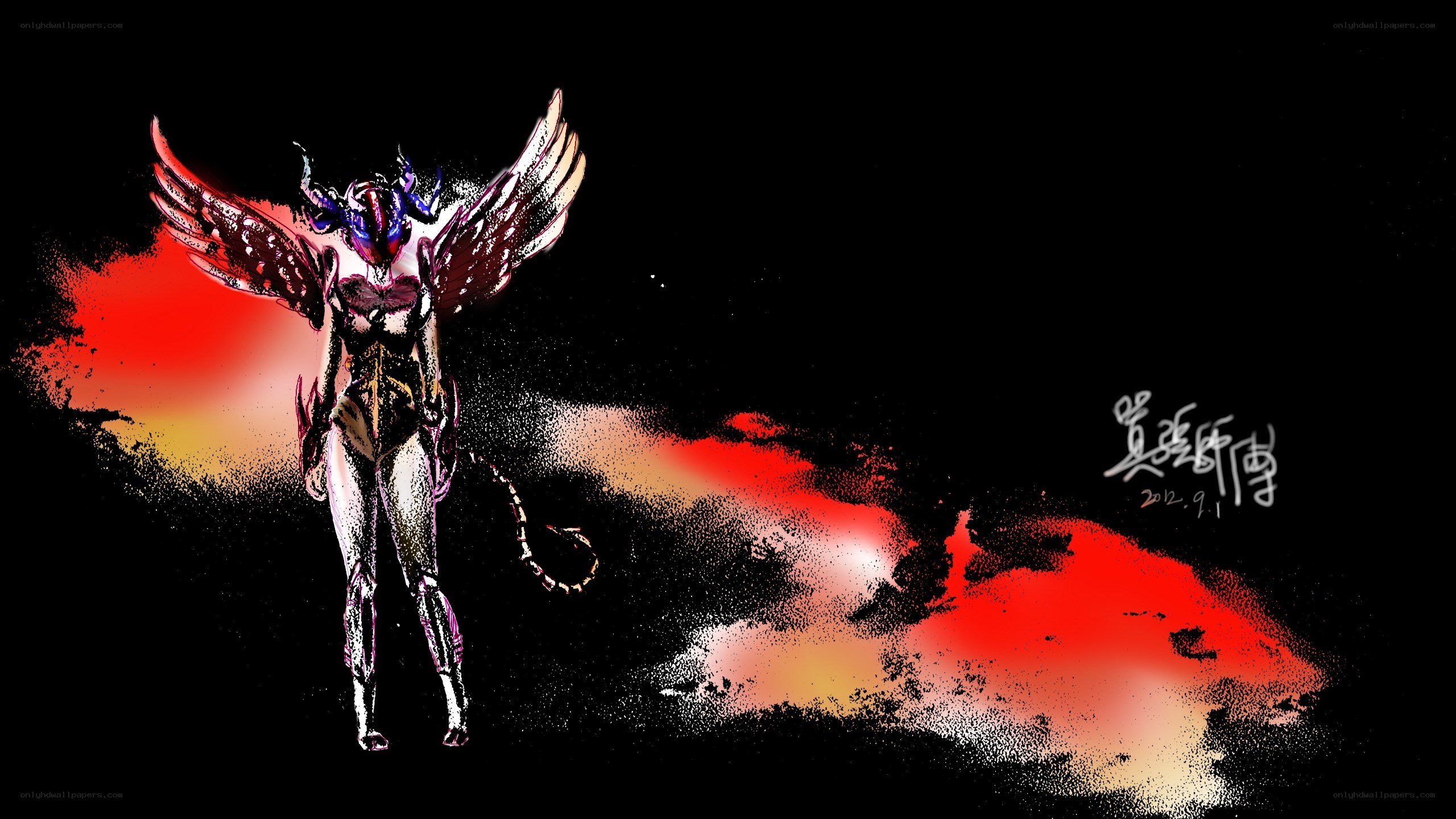 winged warrior concept art