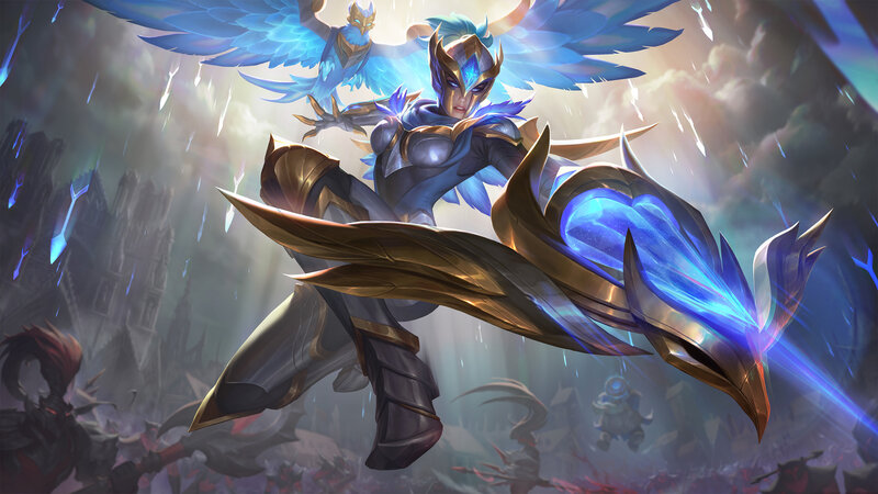 Winged Warrior in Armor — Blue