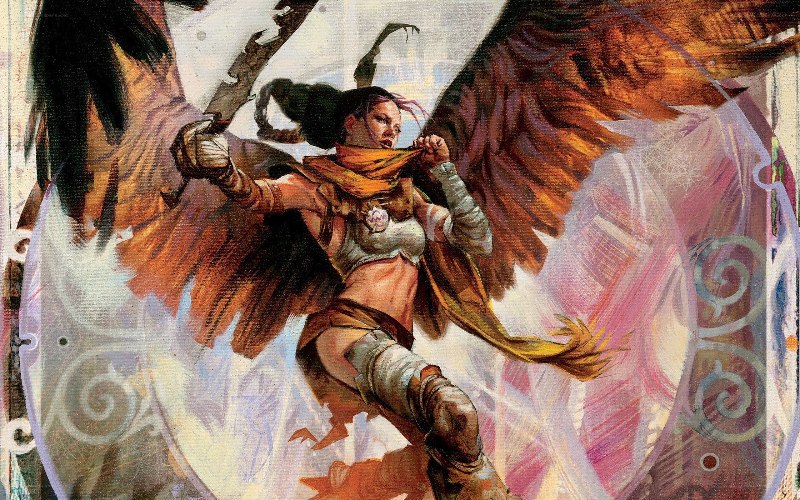 winged warrior in battle