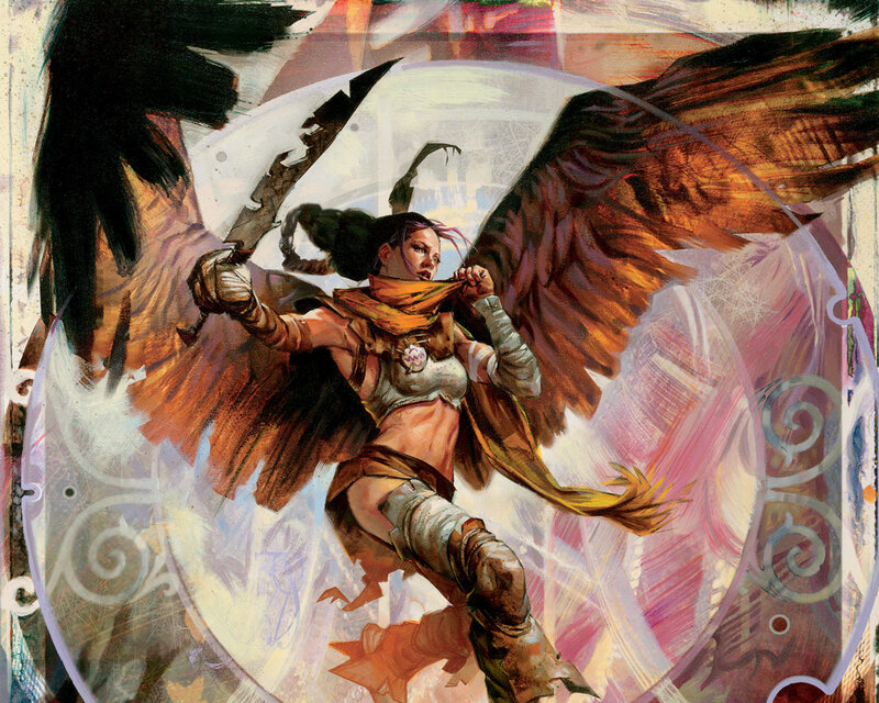 winged warrior in battle