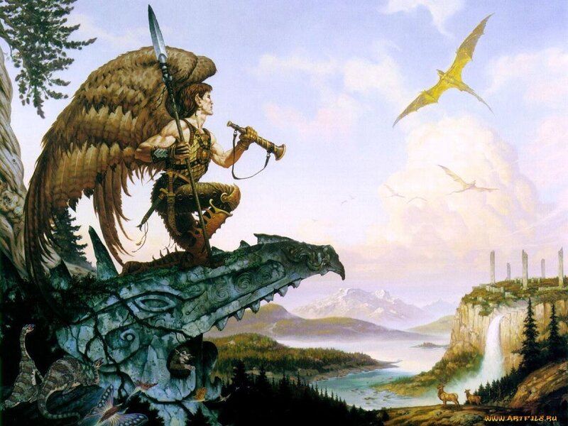 Winged Warrior on Skull