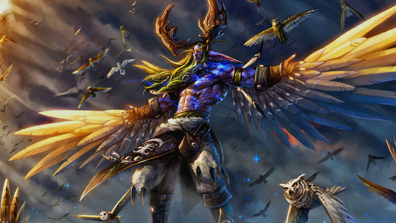 Winged Warrior with Antlers